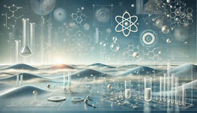 AI-generated blue image with test tubes