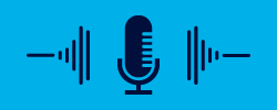 Mowital® | Podcast: Listen to our experts now! Podcast mikophone icon with blue background